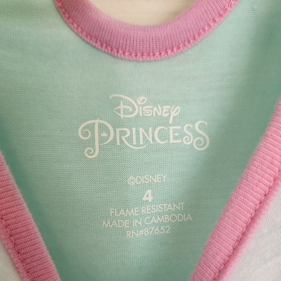 NWT Disney Princess short sleeve pajama top, size 4 - Picture 3 of 4